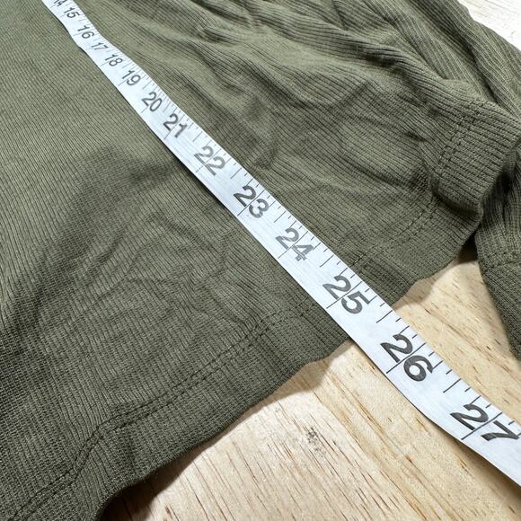 Marine Layer Lexi Rib Henley Burnt Olive Long Sleeve Women's Size X-Large NWT - Picture 10 of 10